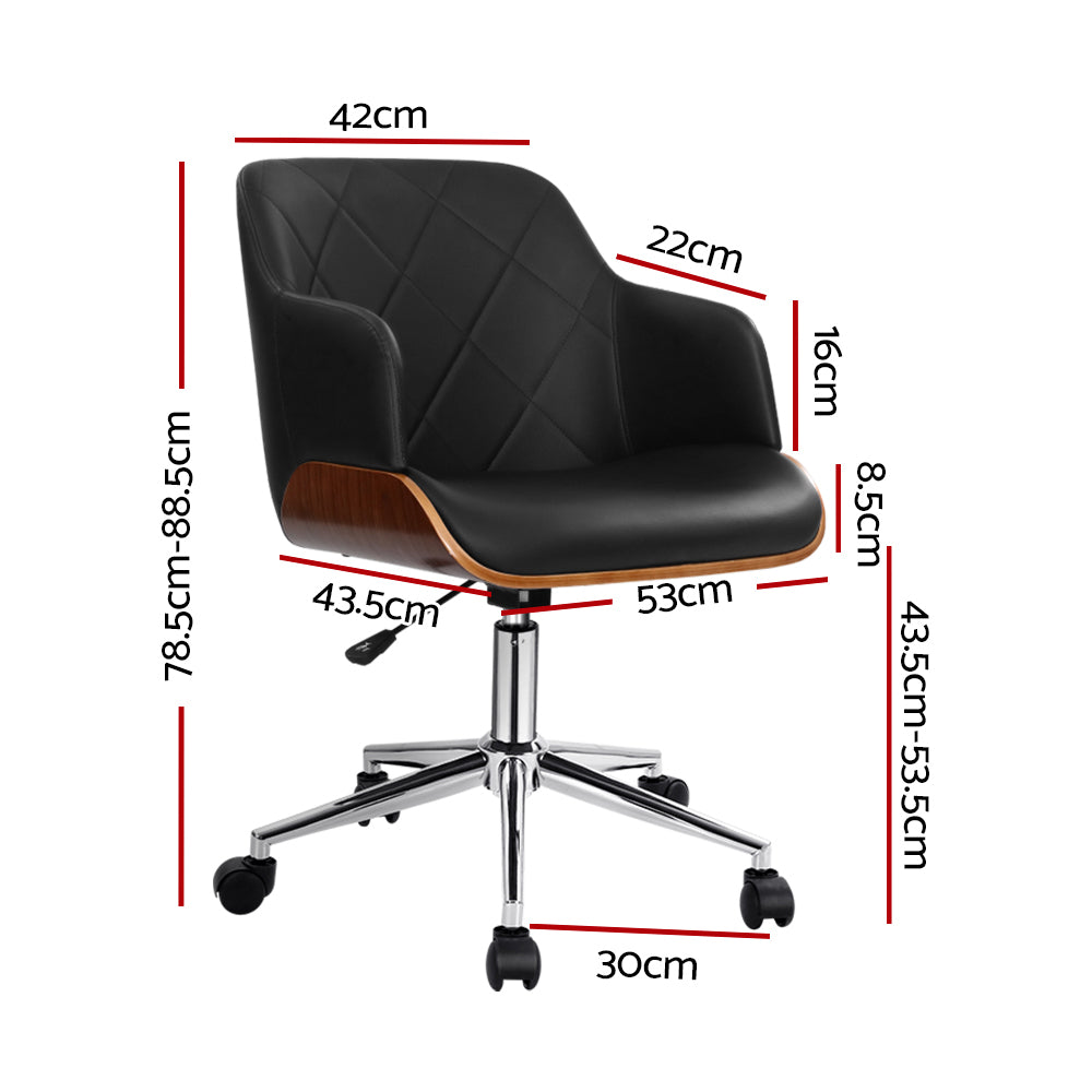 Artiss Executive Black Wood Wooden Office Chair