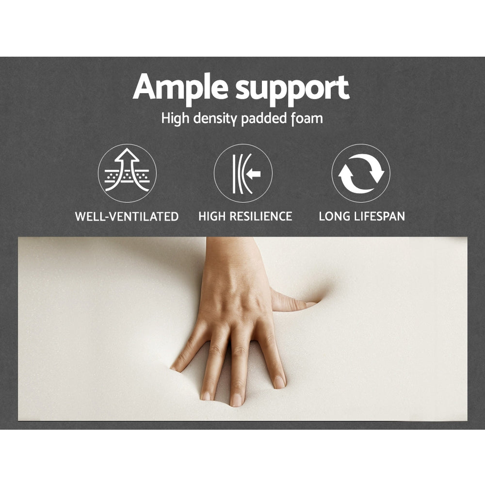 Artiss Executive Fabric Grey Wooden Office Chair