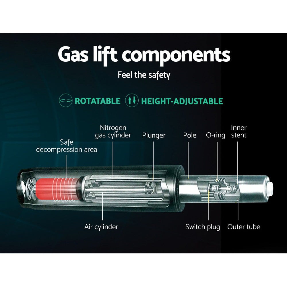 Artiss Executive Mid Back Black Office Chair