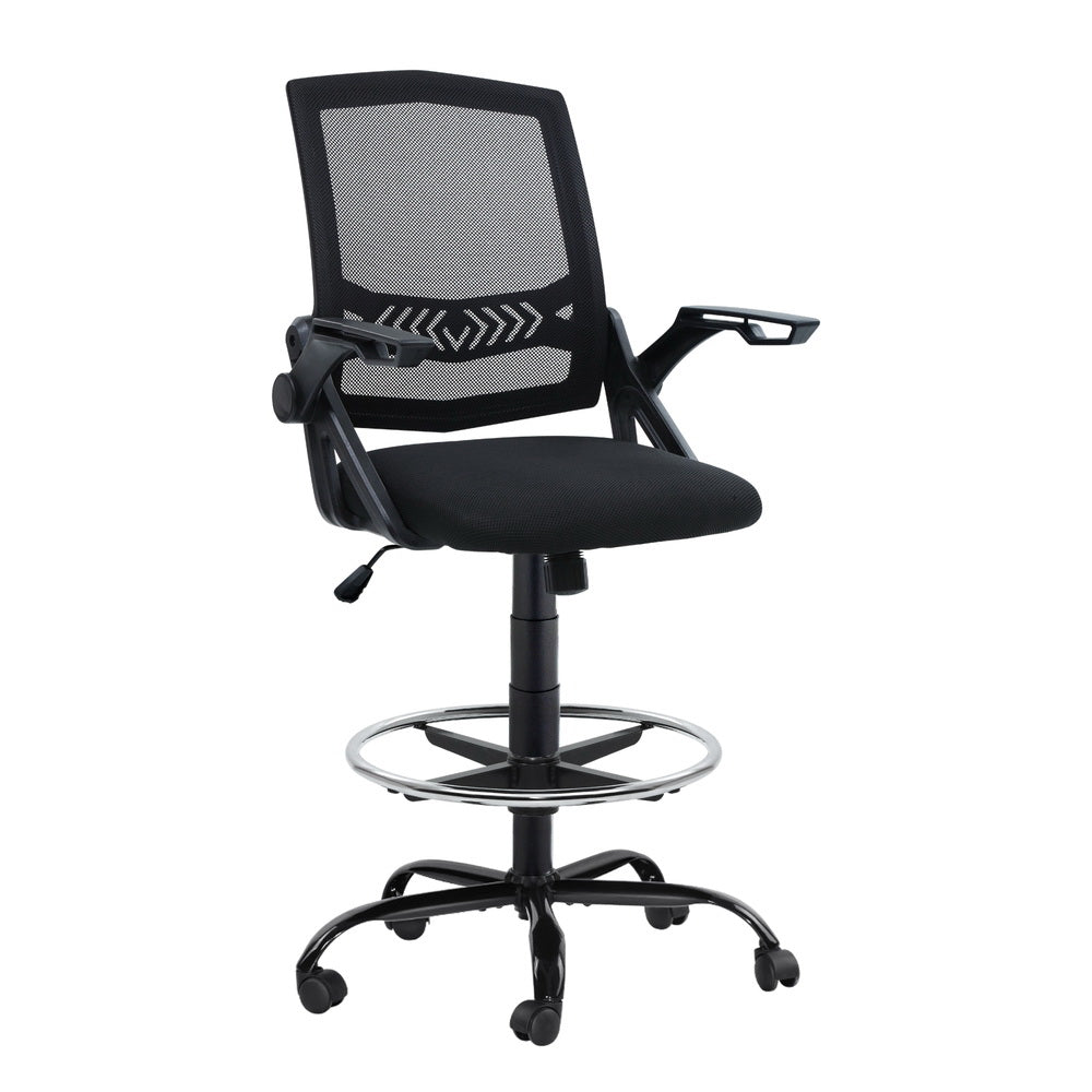 Artiss Office  Veer Drafting Stool Mesh Chairs Black