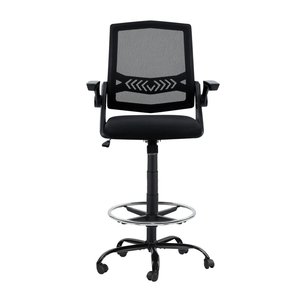 Artiss Office  Veer Drafting Stool Mesh Chairs Black