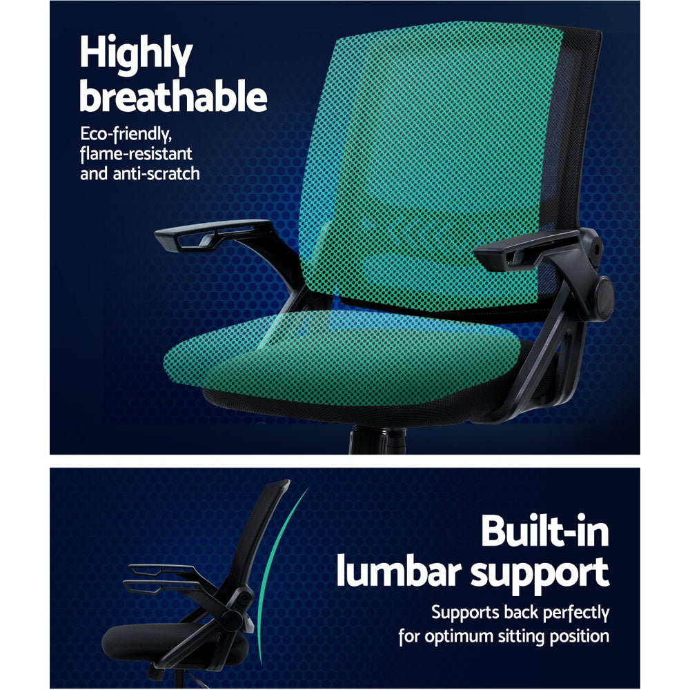 Artiss Office  Veer Drafting Stool Mesh Chairs Black