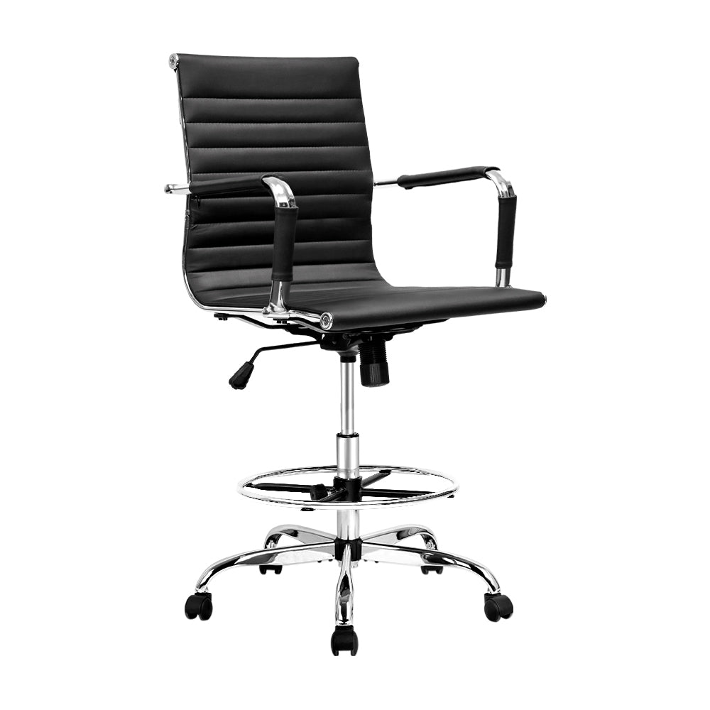 Artiss Office Chair Veer Drafting Chairs Black