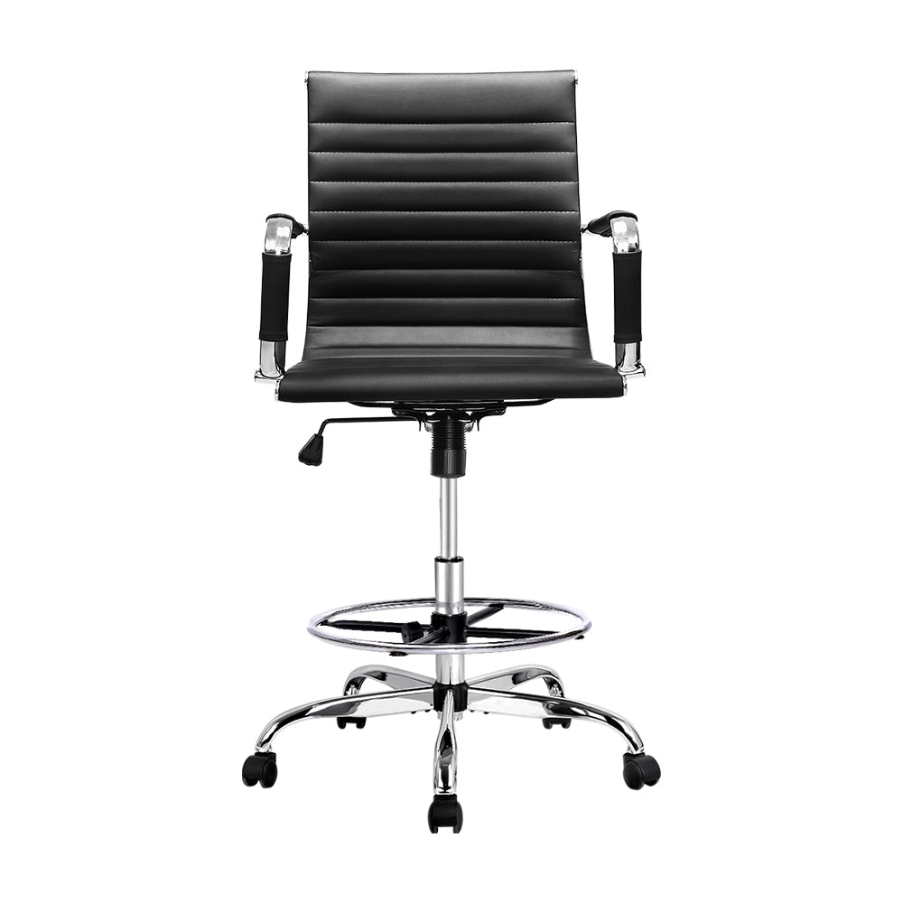 Artiss Office Chair Veer Drafting Chairs Black