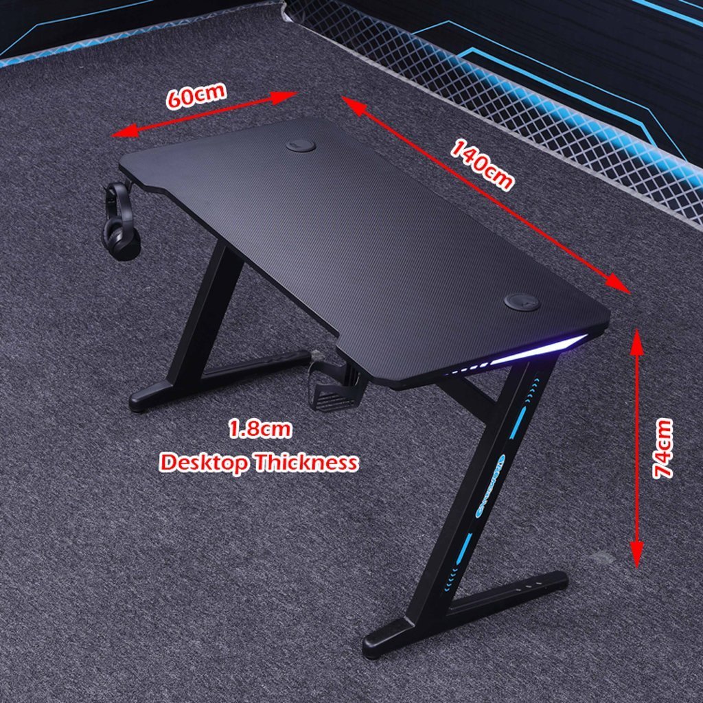 120cm RGB Gaming Desk Desktop PC Computer Desks Desktop Racing
