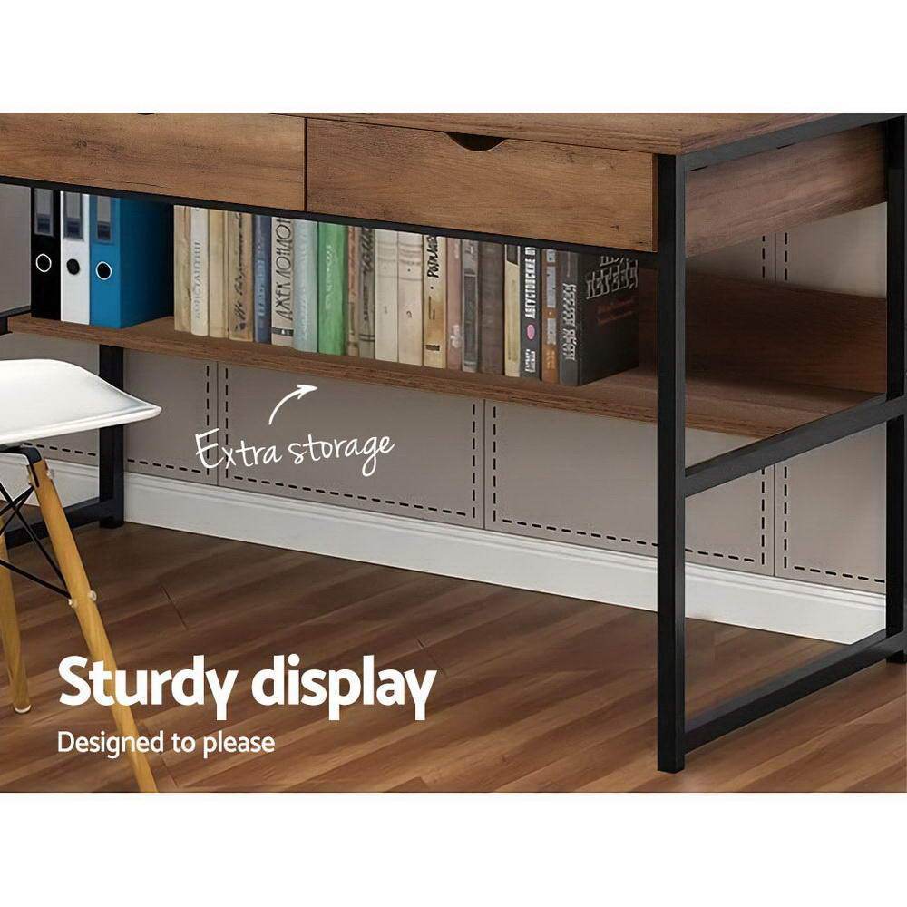 Artiss Office Computer Desk Study Table Workstation Student Bookshelf Storage Drawers