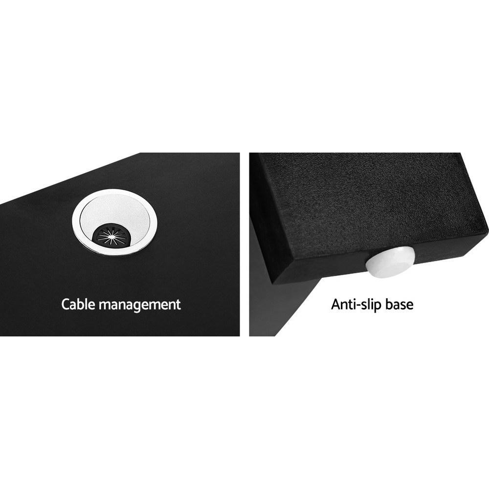 Artiss L Shape Corner Student Office Computer Workstatiion Black