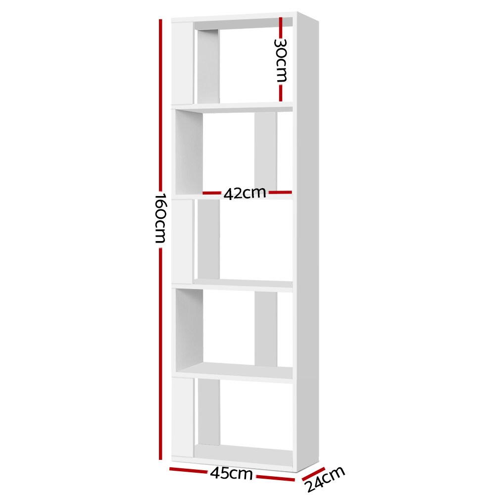Artiss 5 Tier Storage Bookcase Ladder Stand Rack