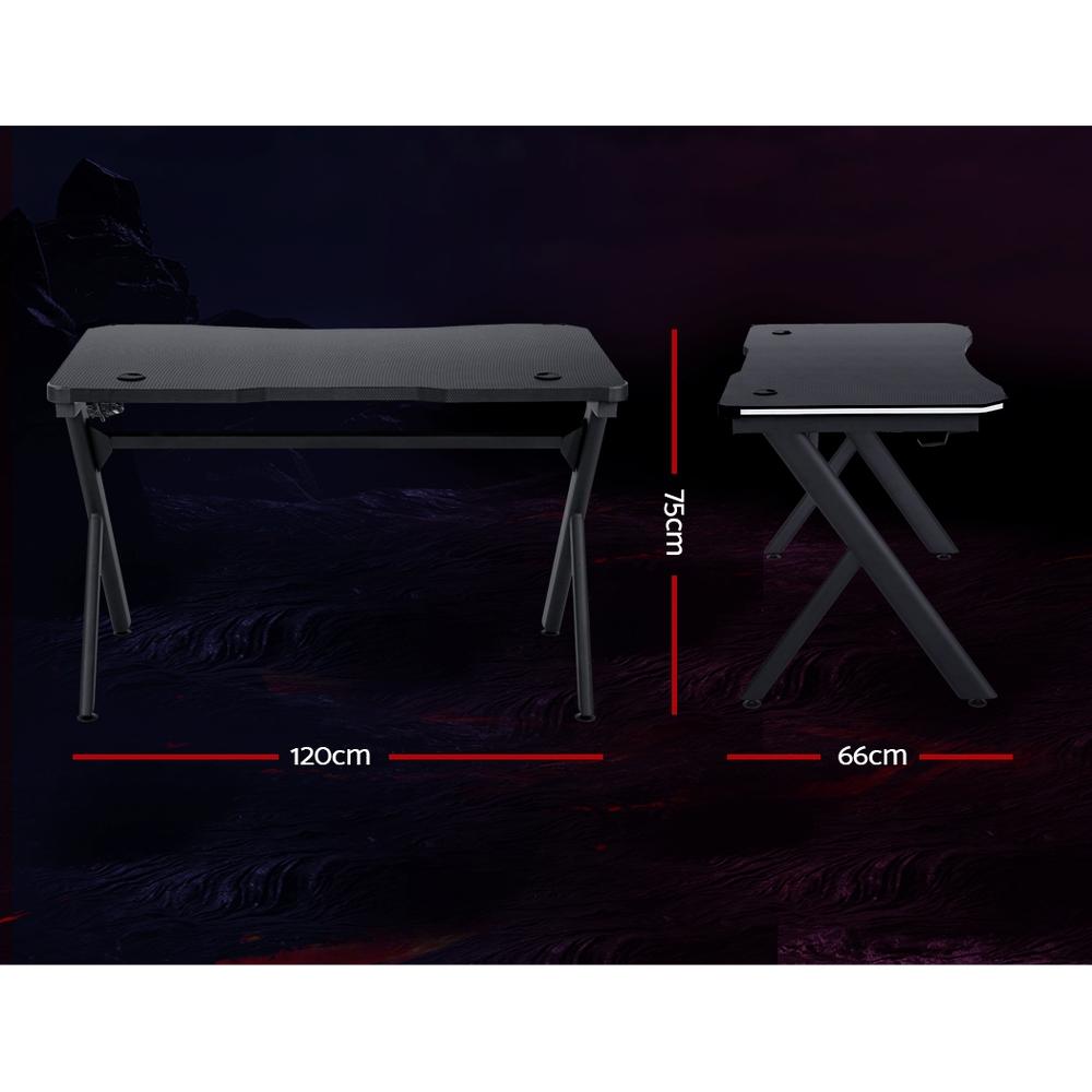 Artiss Carbon Fiber Gaming Desk Black
