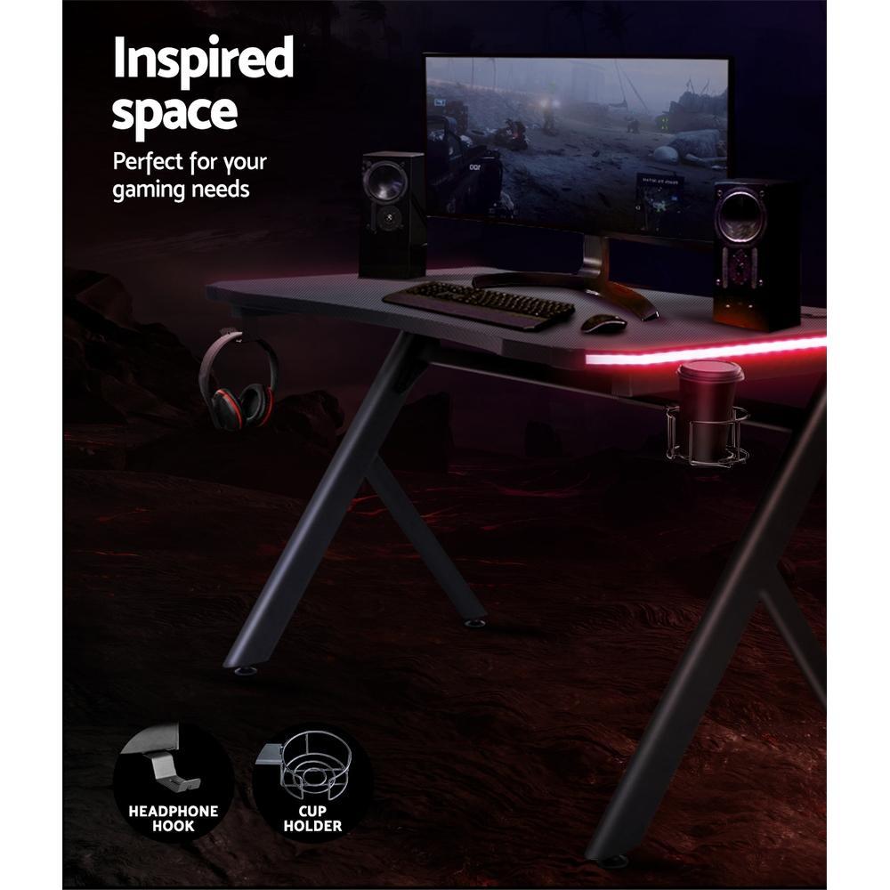 Artiss Carbon Fiber Gaming Desk Black