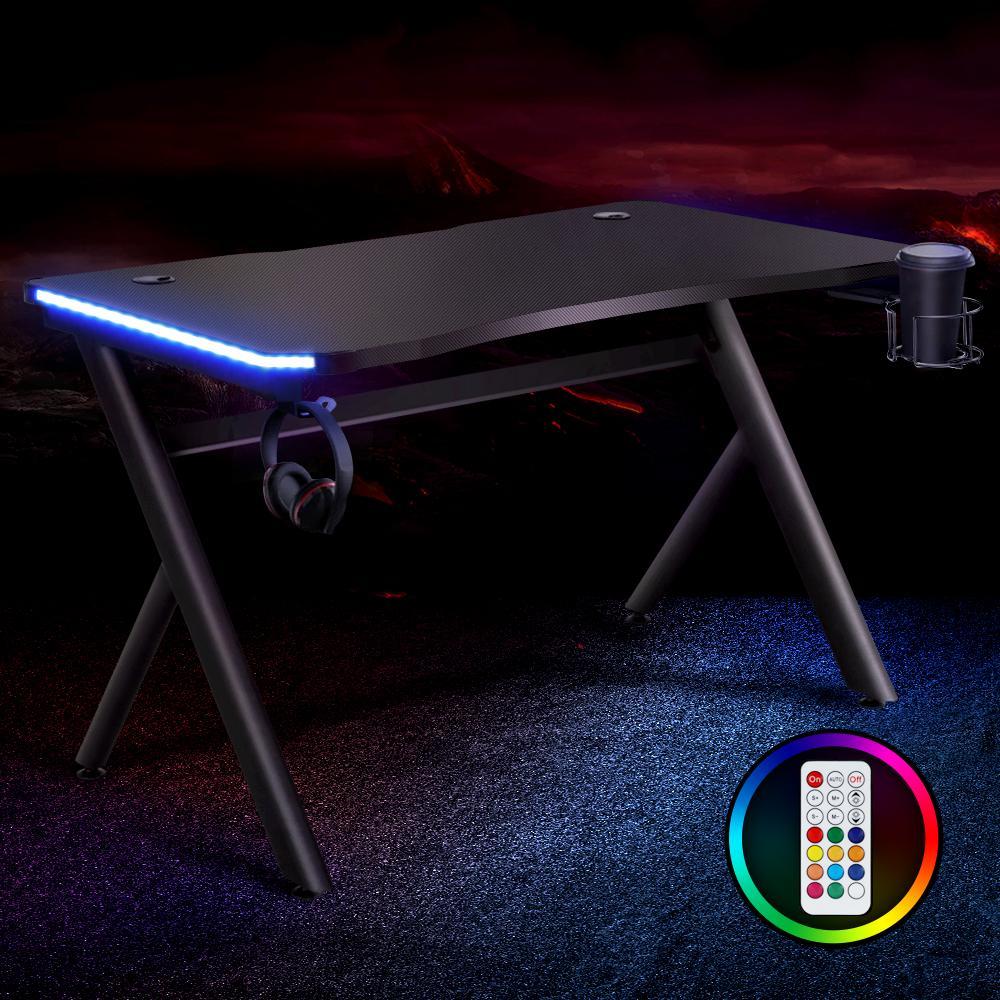 Artiss Carbon Fiber Gaming Desk Black