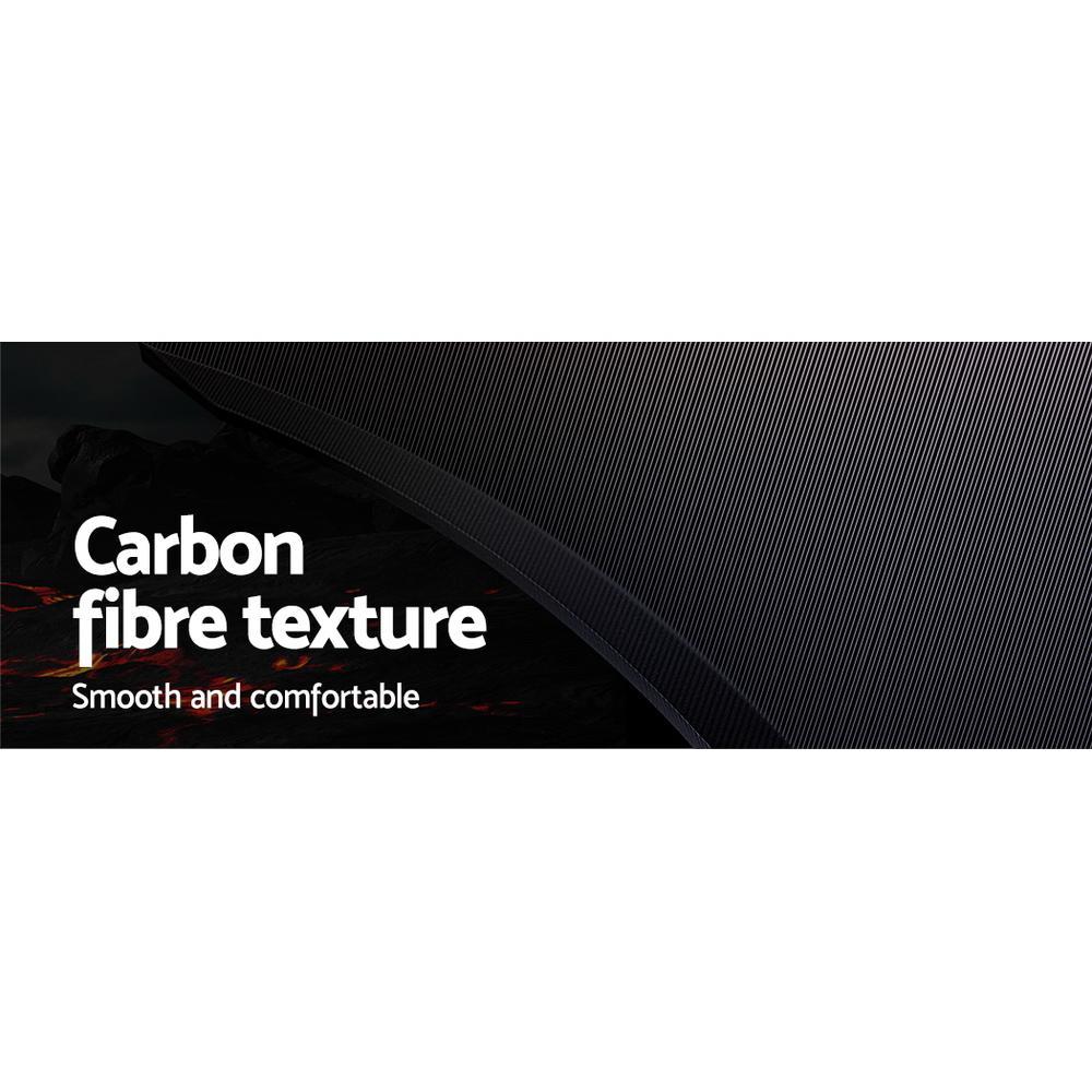 Artiss Carbon Fiber Computer Racer Desks Black Red