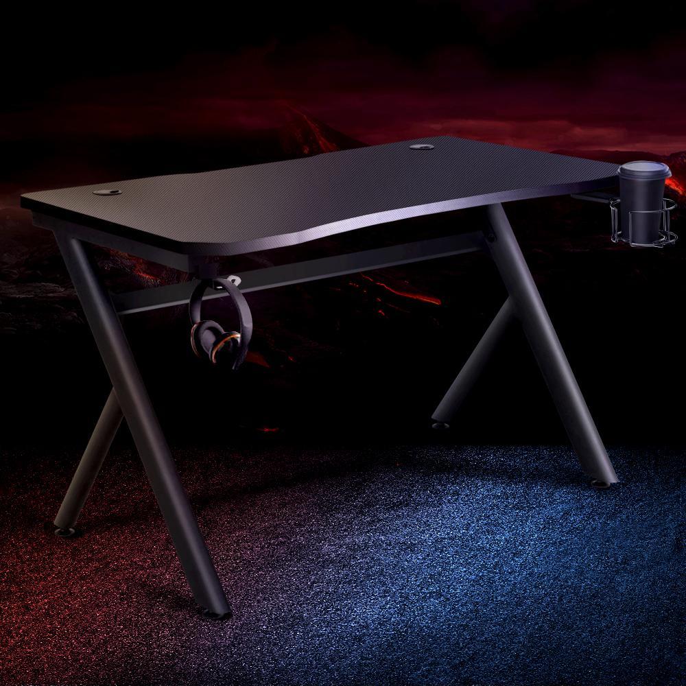 Artiss Carbon Fibre Office Gaming Desk Black