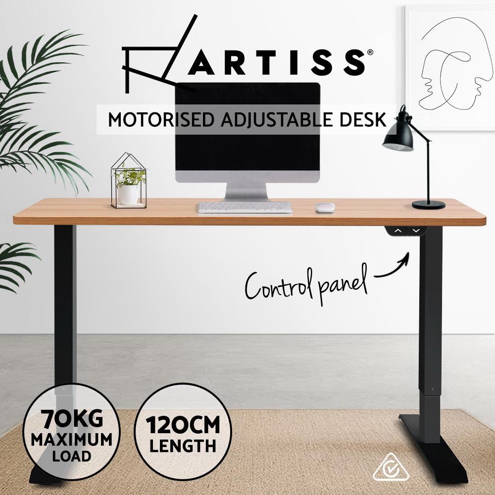 Artiss Standing Desk Sit Stand Table Riser Height Adjustable Motorised Electric Computer Laptop Table