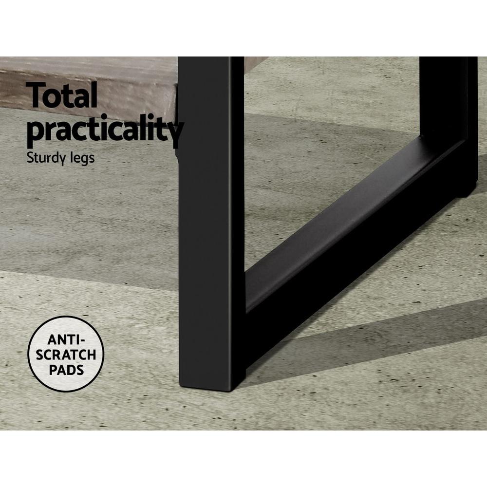 Artiss Wooden Metal Shelves Display Black Shelves