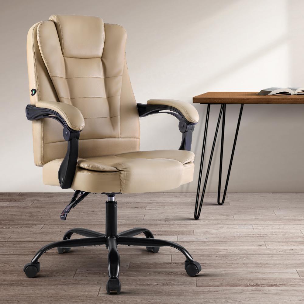 Artiss Massage Massage Gaming Office Khaki Chair