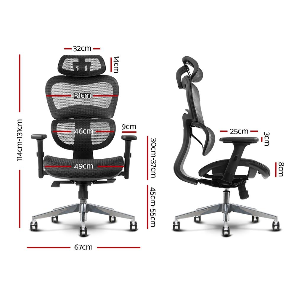 Artiss Mesh Office Chair High Back Executive Computer Chairs Black