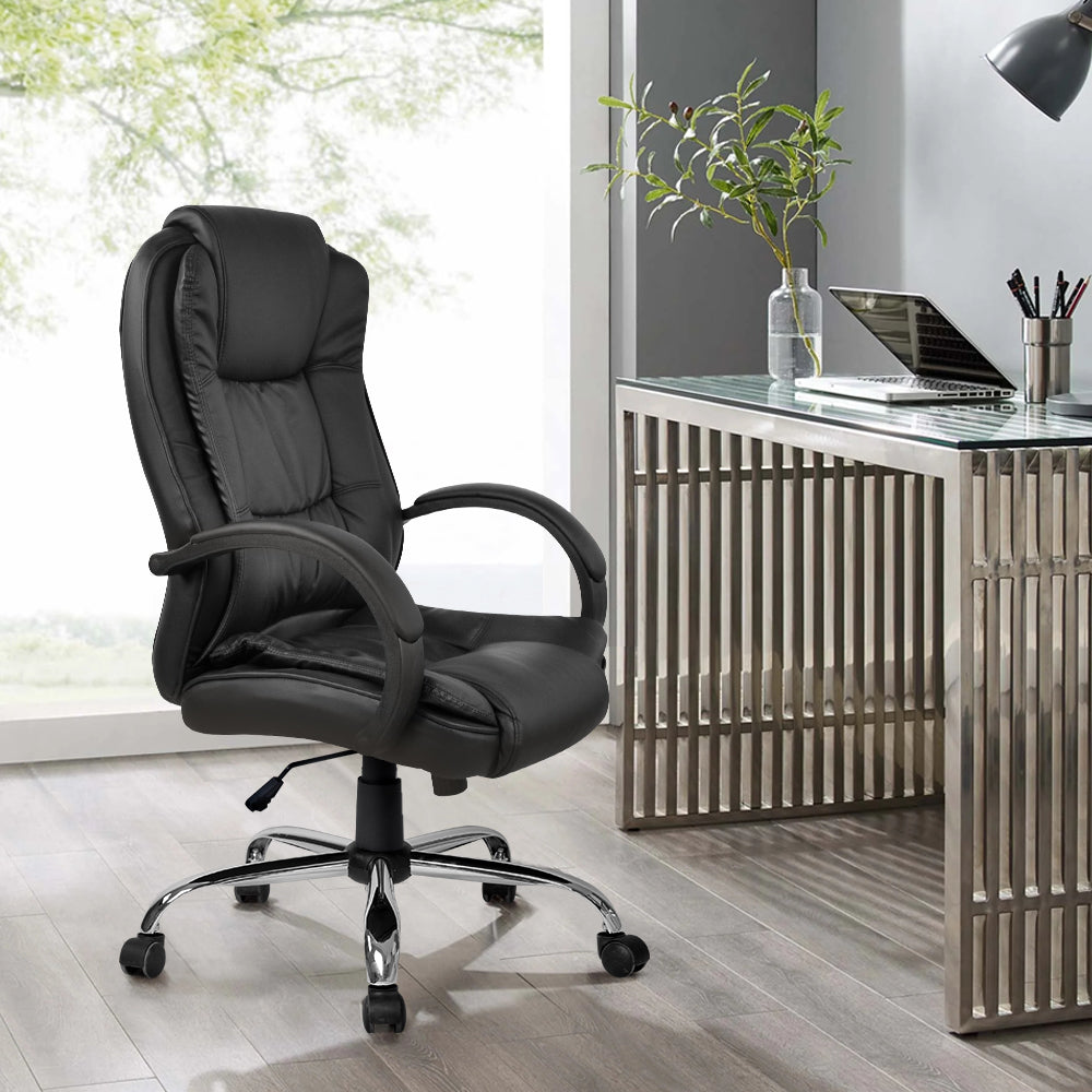 Artiss Executive PU Leather Seating Office Chair Black