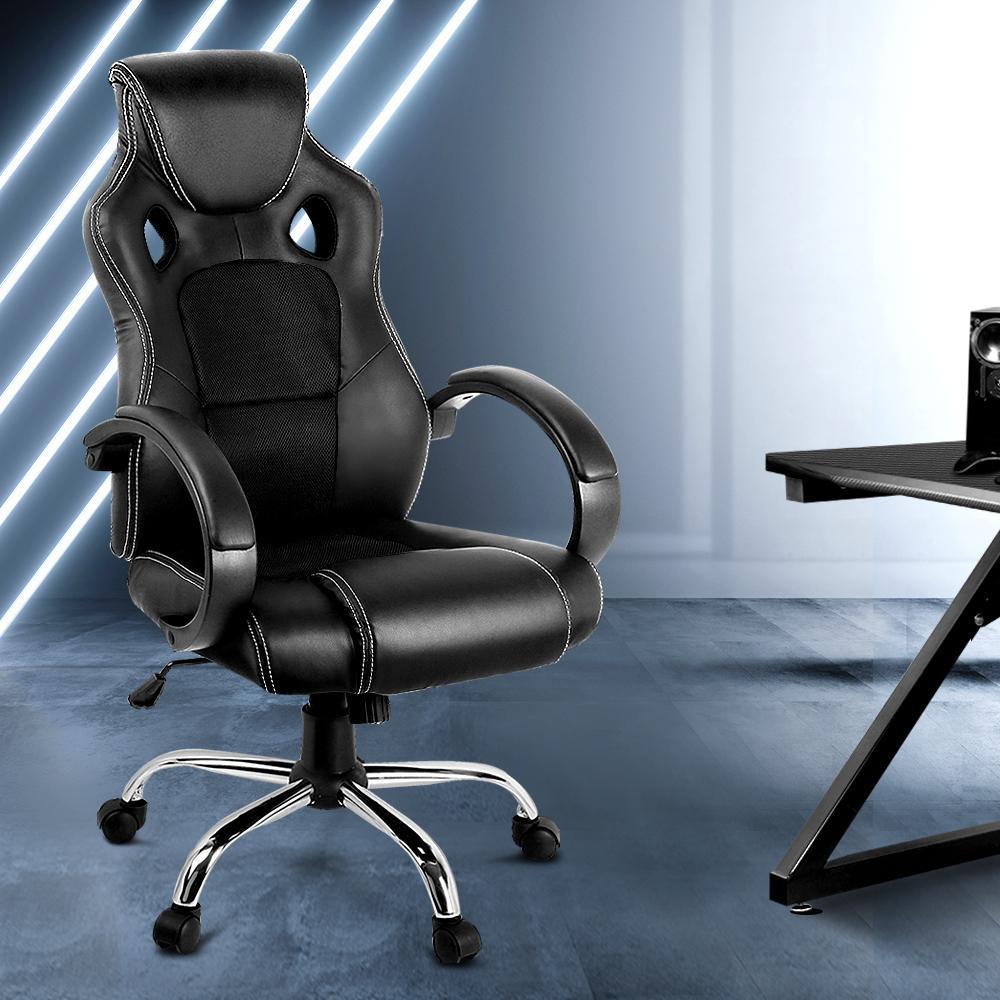 Artiss Maverick Gaming Chair Office Chairs Black