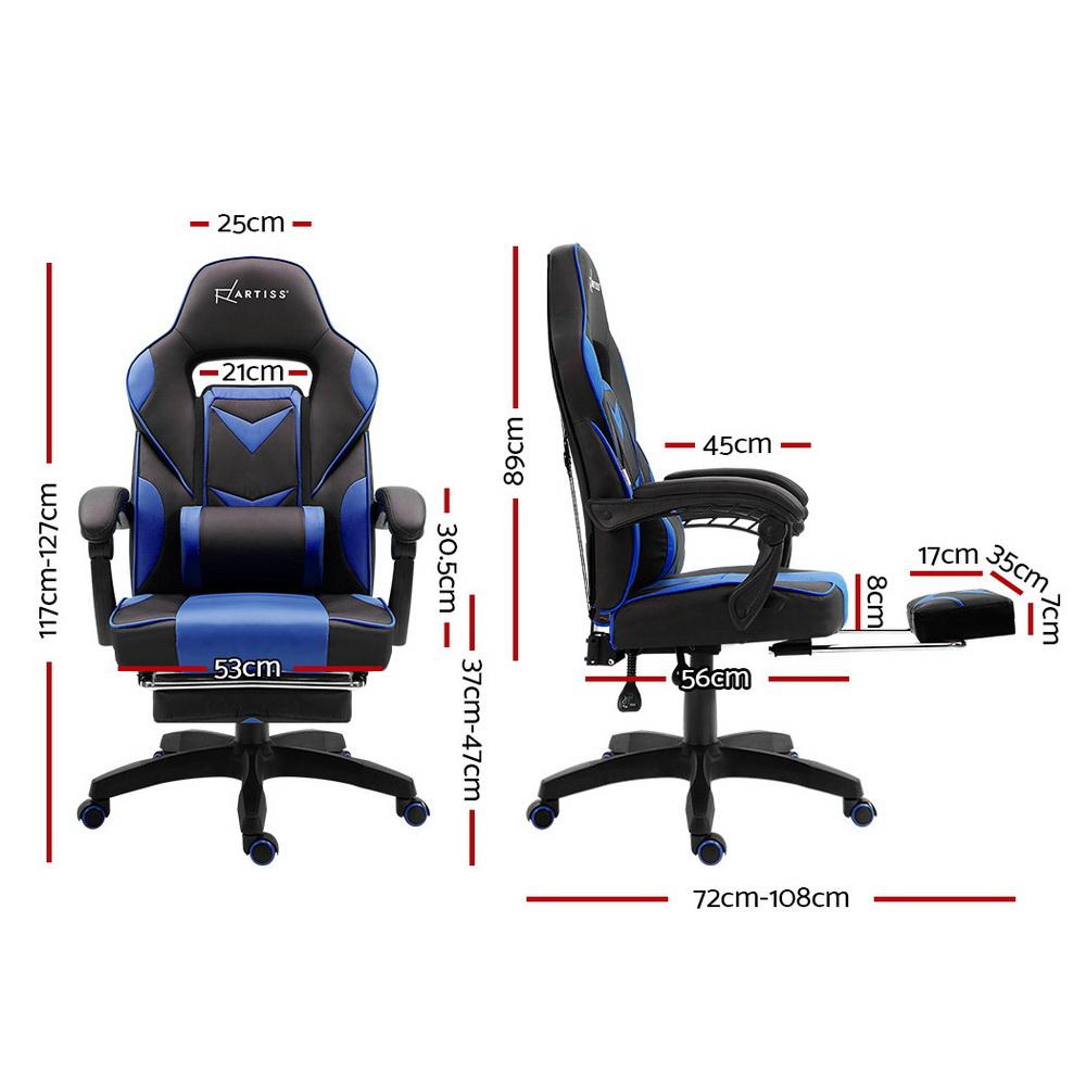 Artiss Home Office Blue Gaming Office Chair