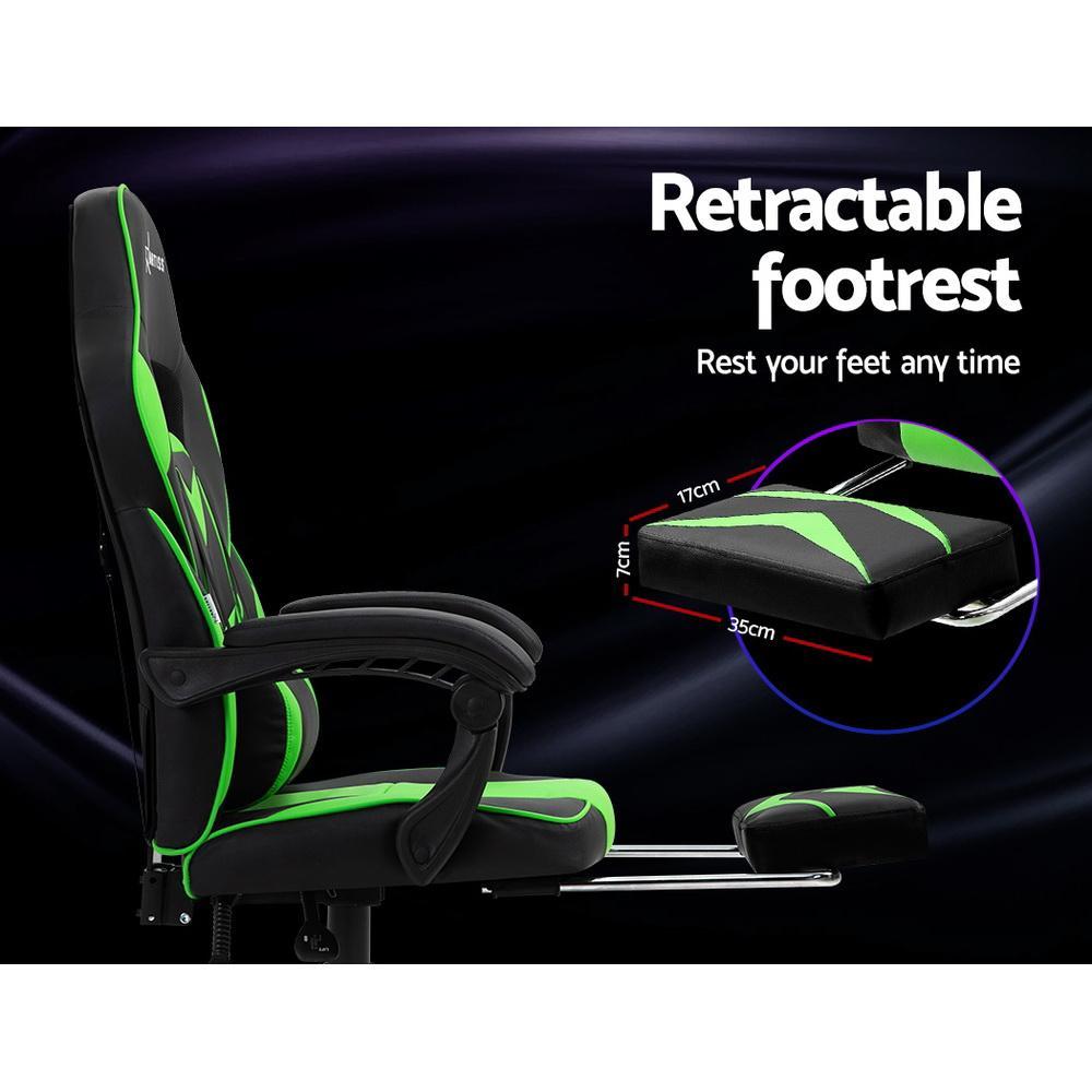 Artiss Home Office Black Green Gaming Office Chair