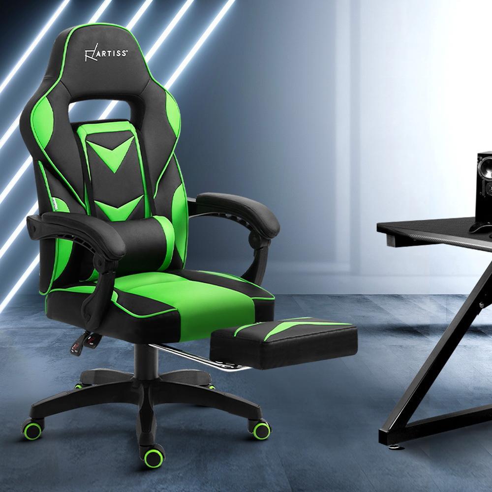 Artiss Home Office Black Green Gaming Office Chair