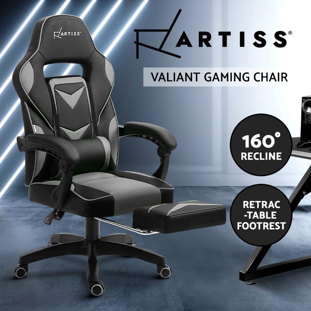 Artiss Home Office Black Grey Gaming Office Chair