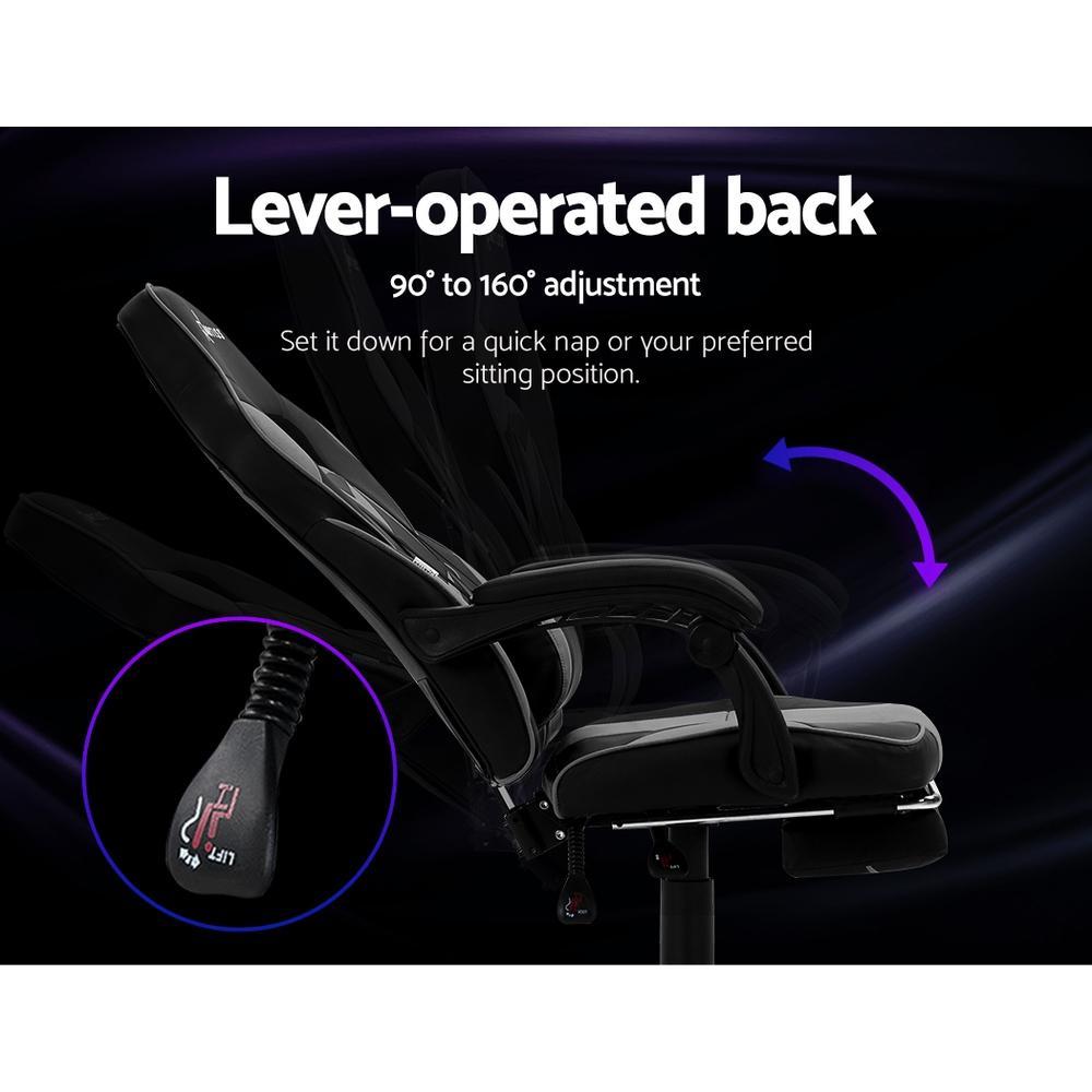 Artiss Home Office Black Grey Gaming Office Chair