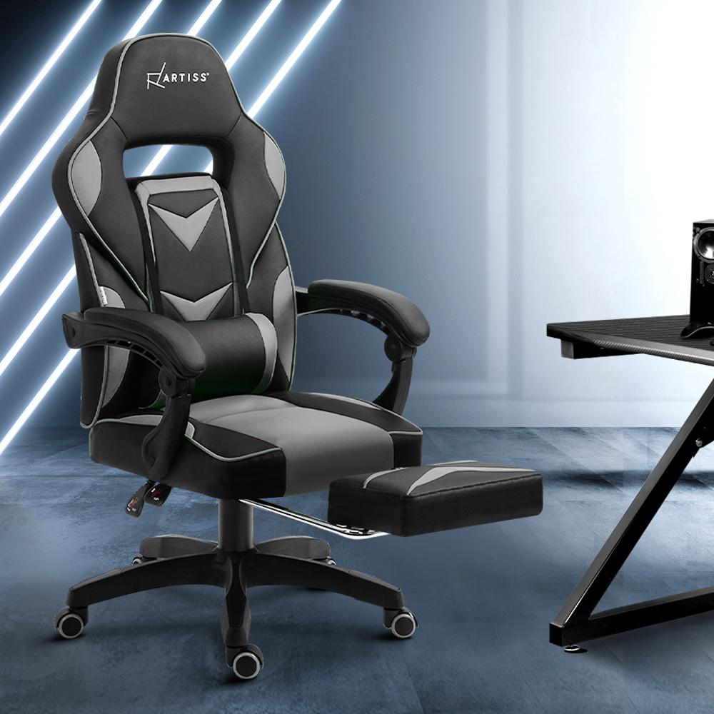Artiss Home Office Black Grey Gaming Office Chair