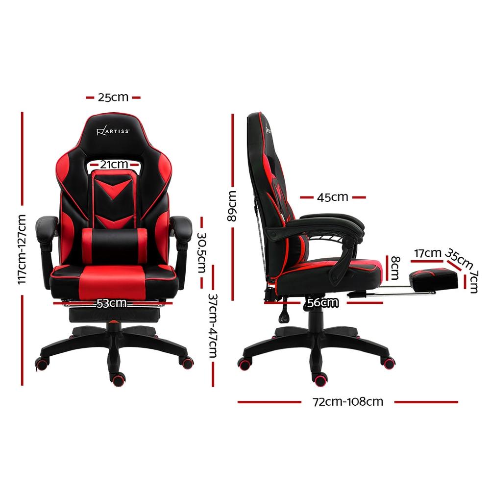 Artiss Home Office Blck Red Gaming Office Chair