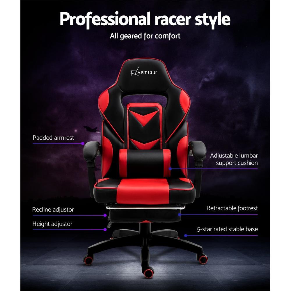 Artiss Home Office Blck Red Gaming Office Chair