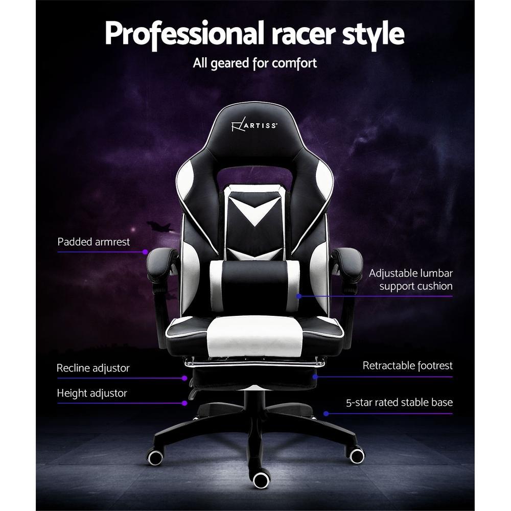Artiss Home Office Black White Gaming Office Chair