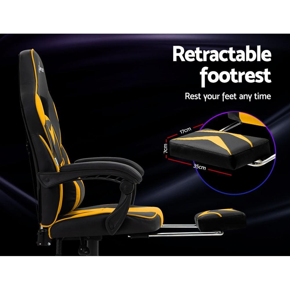 Artiss Home Office Black Yellow Gaming Office Chair