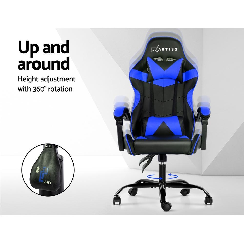 Artiss Home Office Black Blue Gaming Office Chair