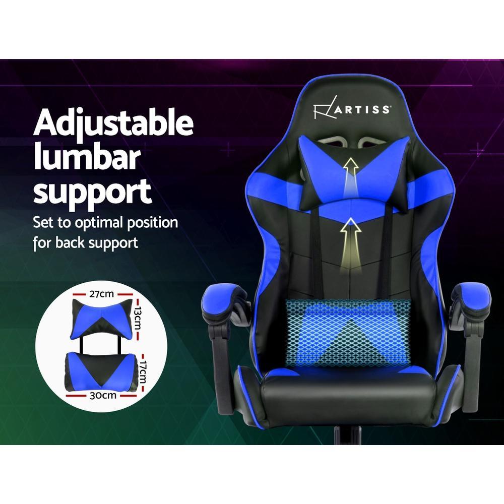 Artiss Home Office Black Blue Gaming Office Chair