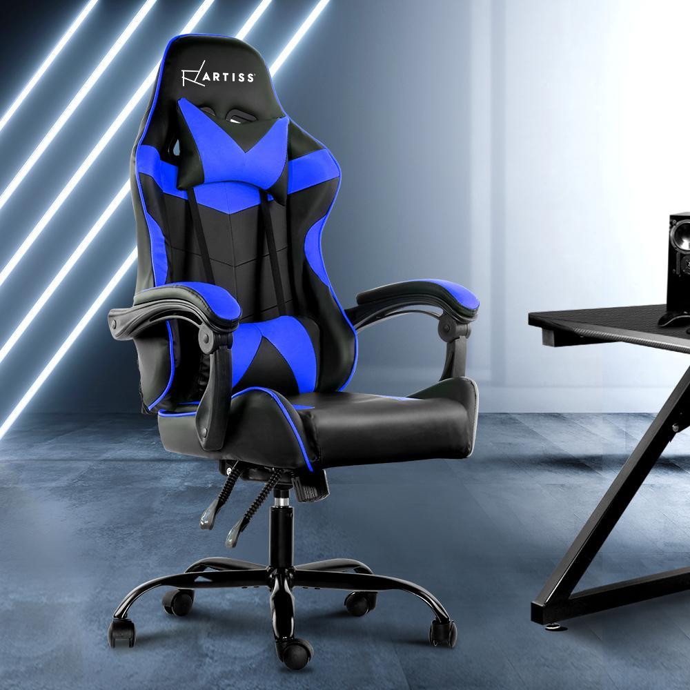Artiss Home Office Black Blue Gaming Office Chair