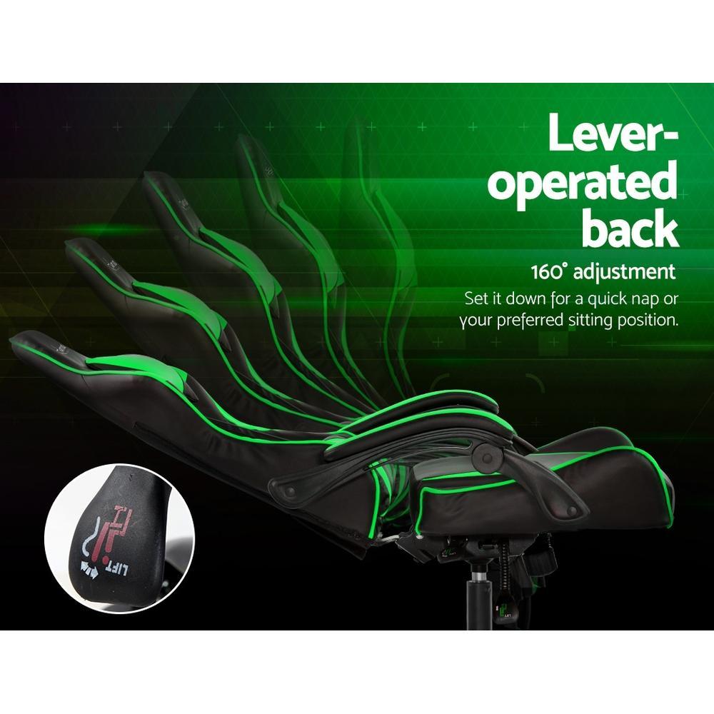 Artiss Home Office Black Green Gaming Office Chair