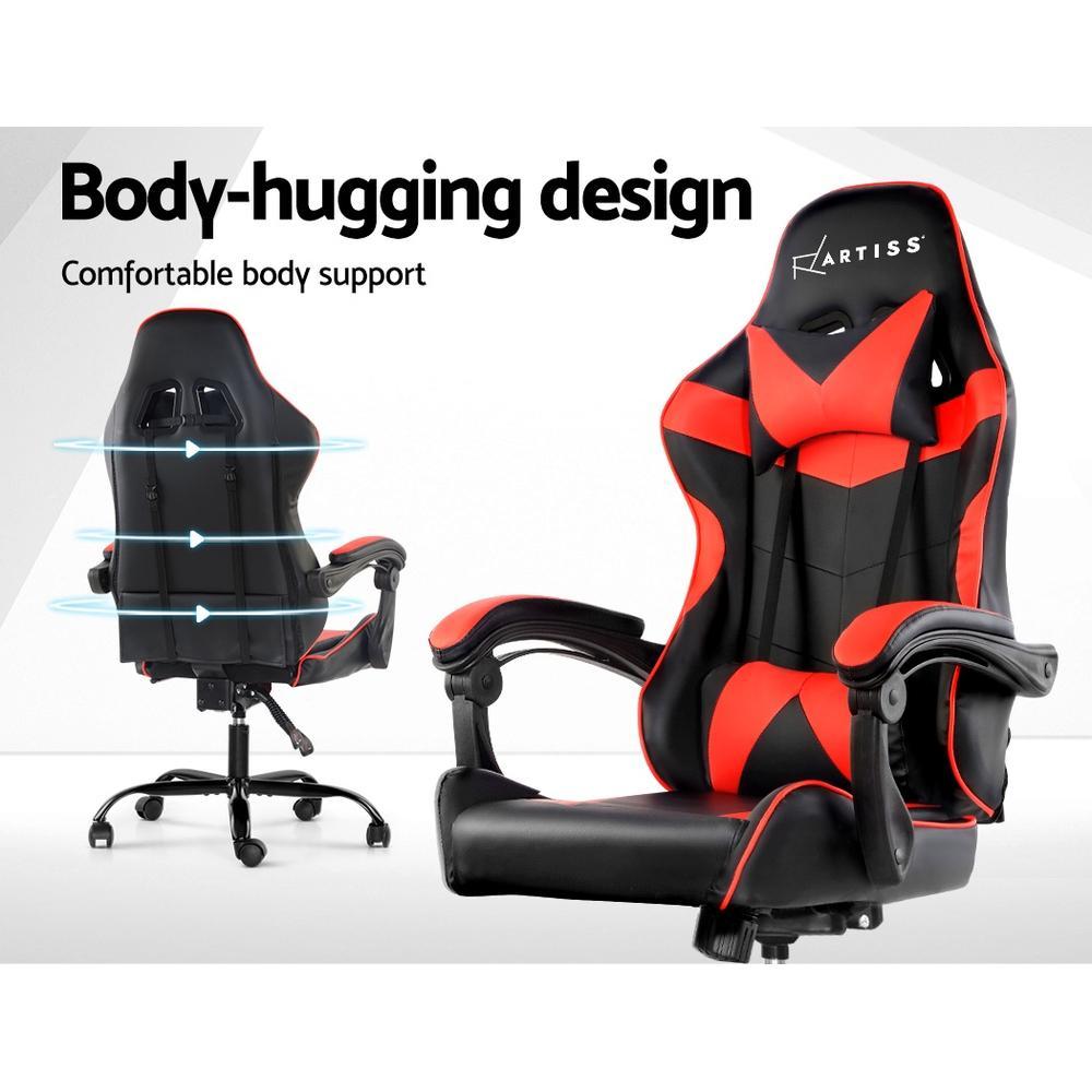 Artiss Home Office Black Red Gaming Office Chair