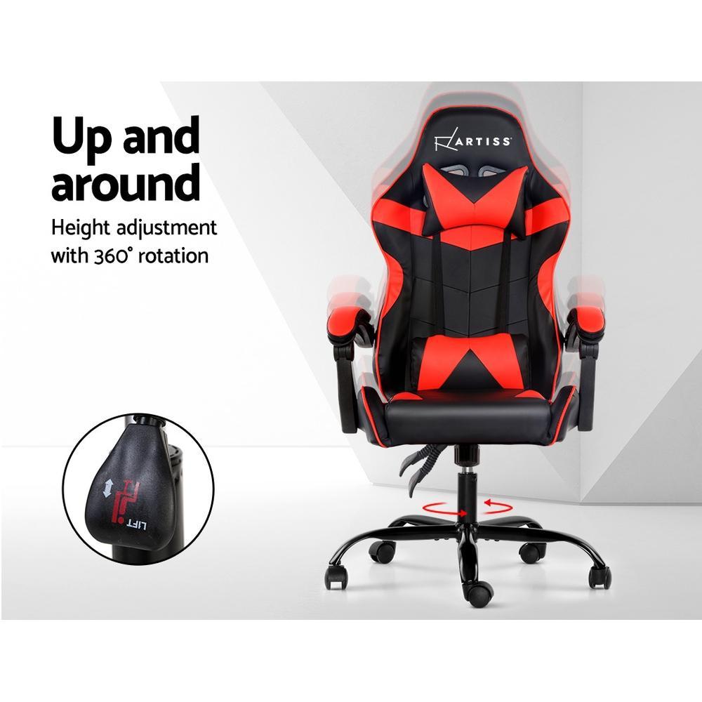 Artiss Home Office Black Red Gaming Office Chair