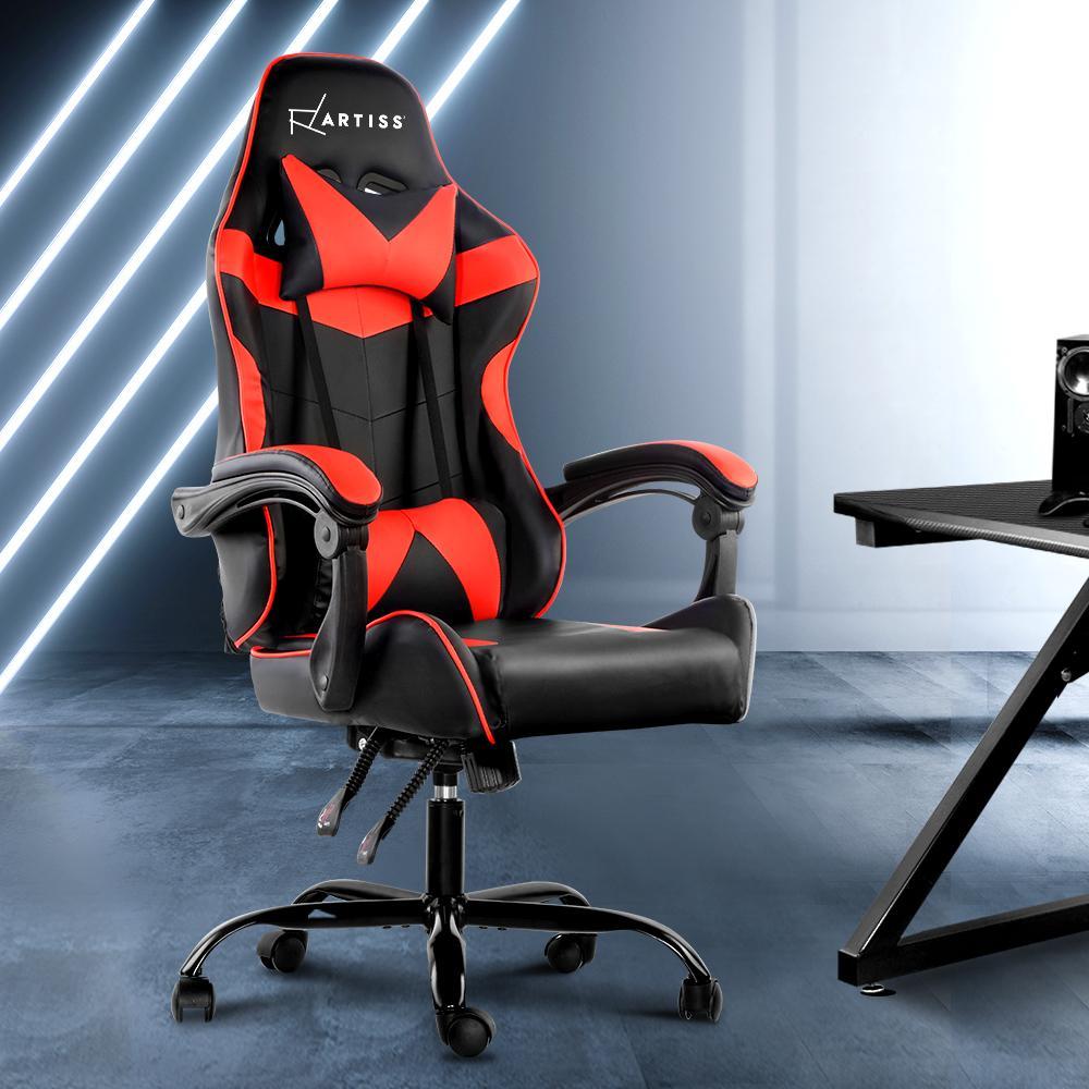 Artiss Home Office Black Red Gaming Office Chair