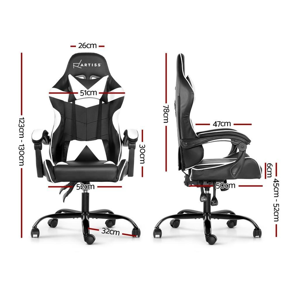 Artiss Home Office Black White Gaming Office Chair