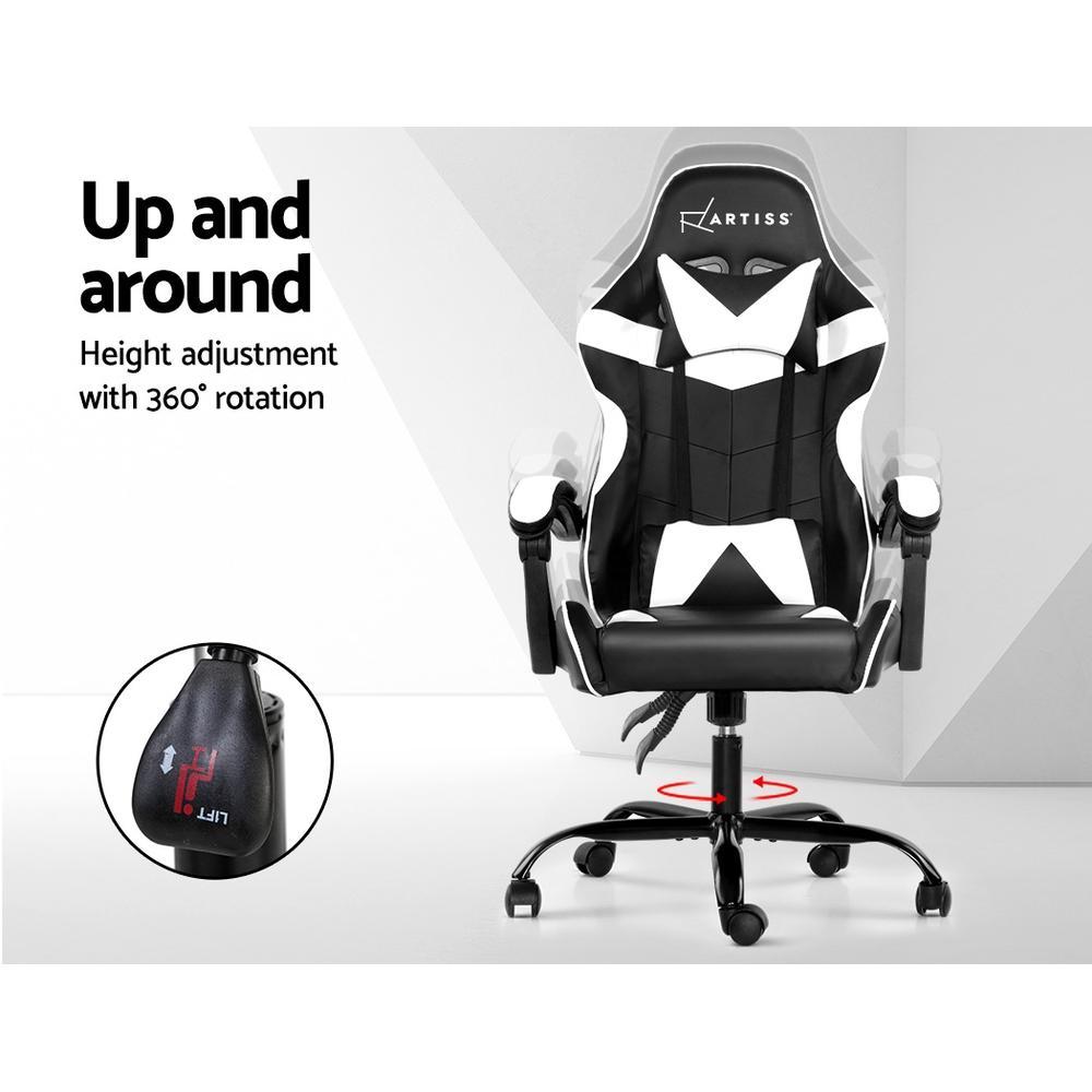Artiss Home Office Black White Gaming Office Chair