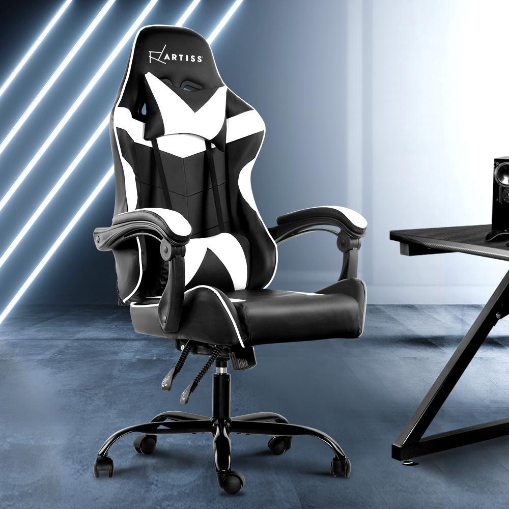 Artiss Home Office Black White Gaming Office Chair