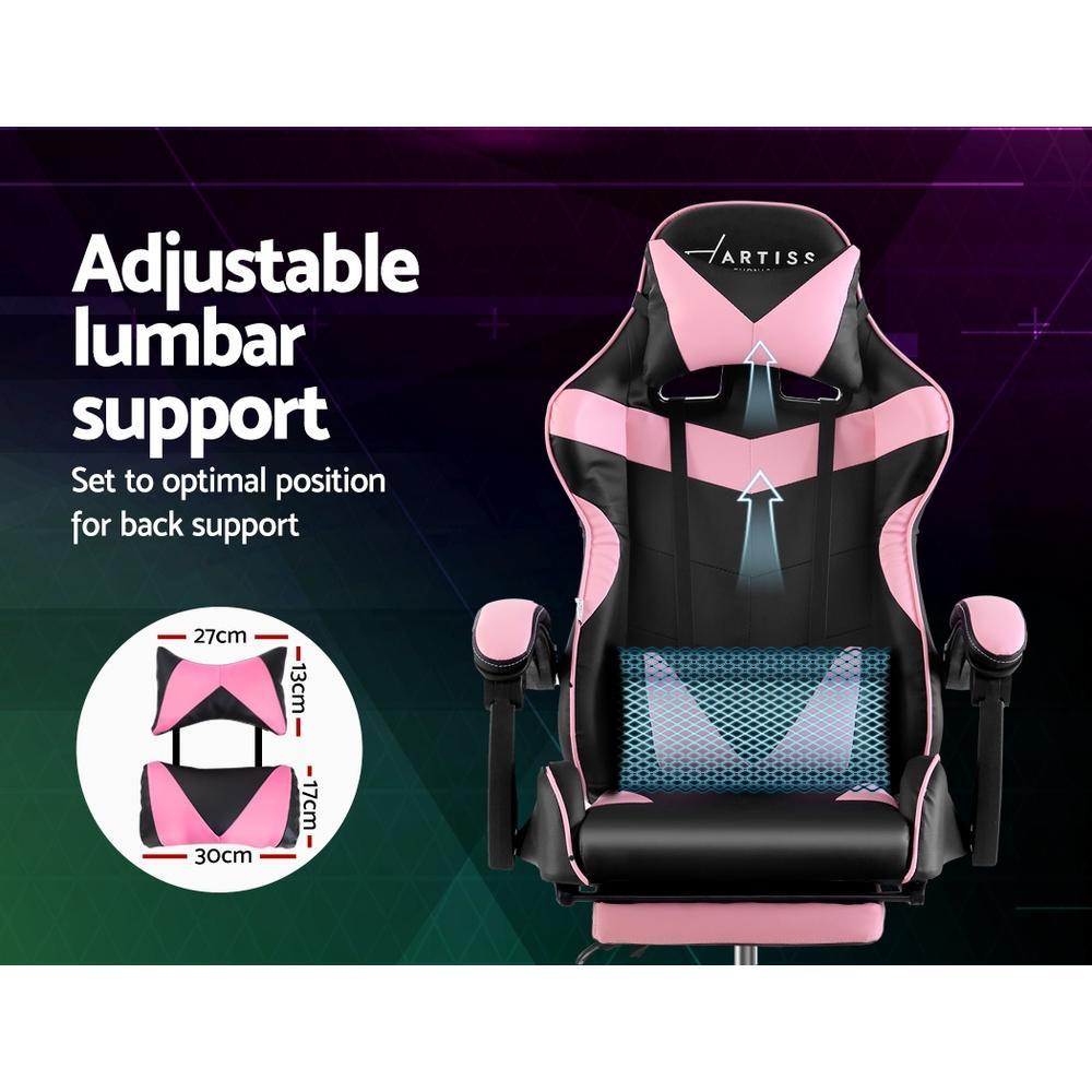 Artiss Home Office Black Pink Gaming Office Chair