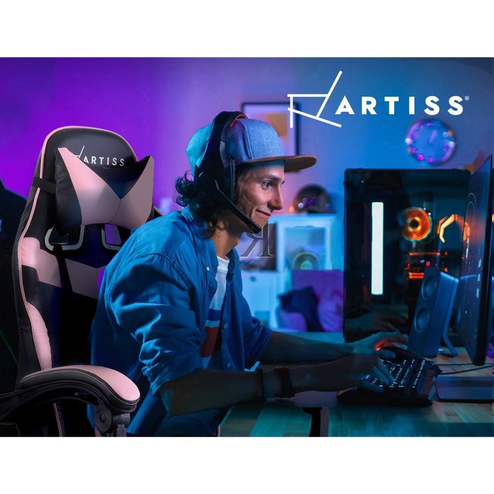 Artiss Home Office Black Pink Gaming Office Chair