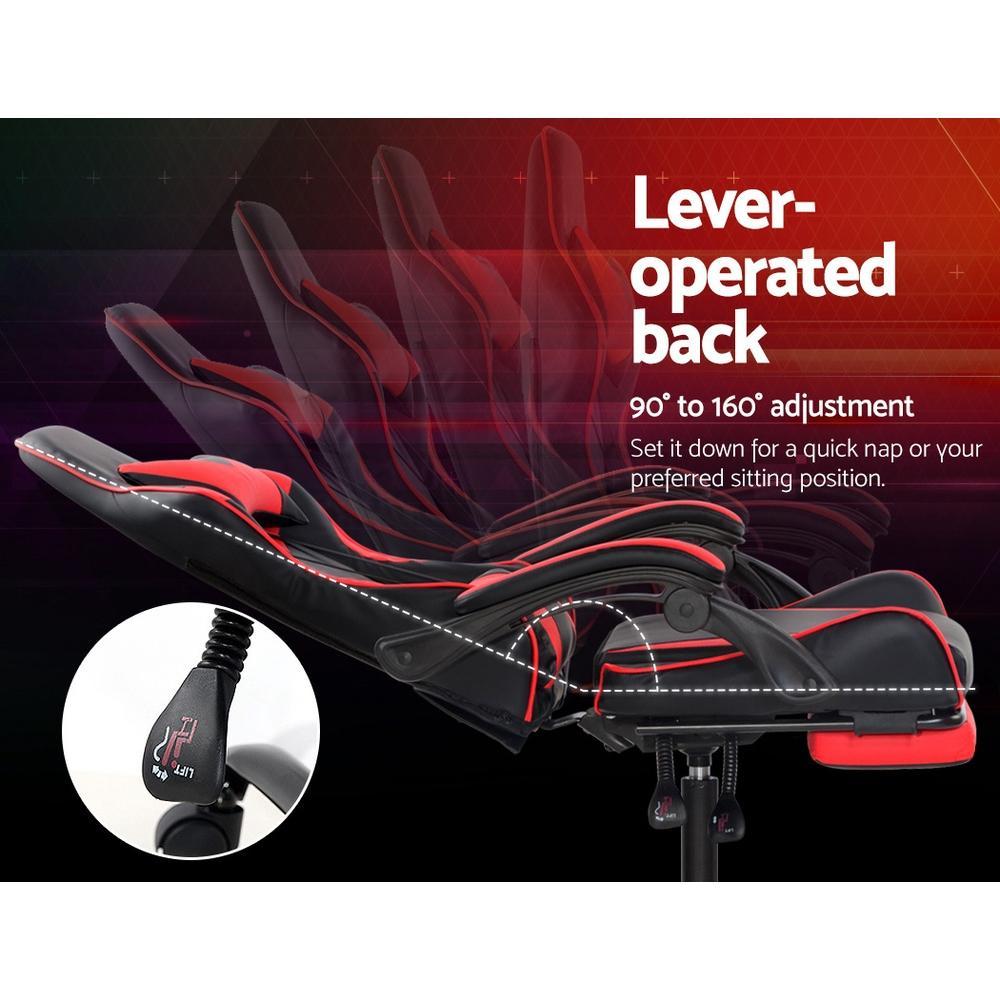 Artiss Home Office Black Red Gaming Office Chair