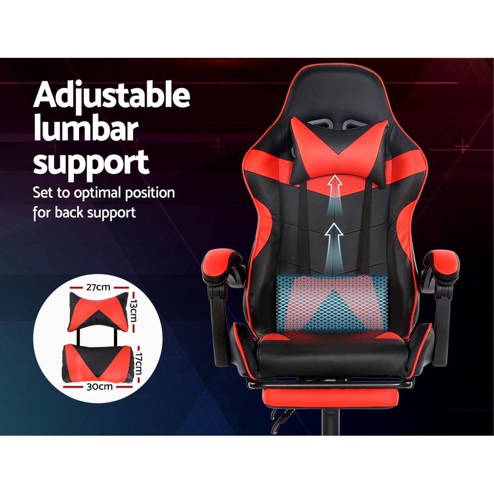 Artiss Home Office Black Red Gaming Office Chair