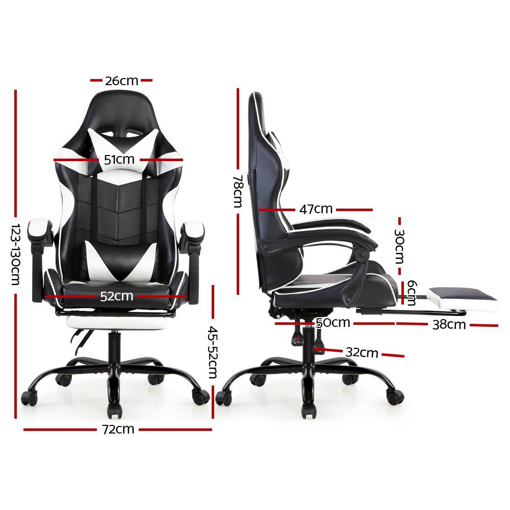 Artiss Home Office Black White Gaming Office Chair