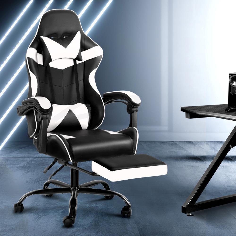 Artiss Home Office Black White Gaming Office Chair