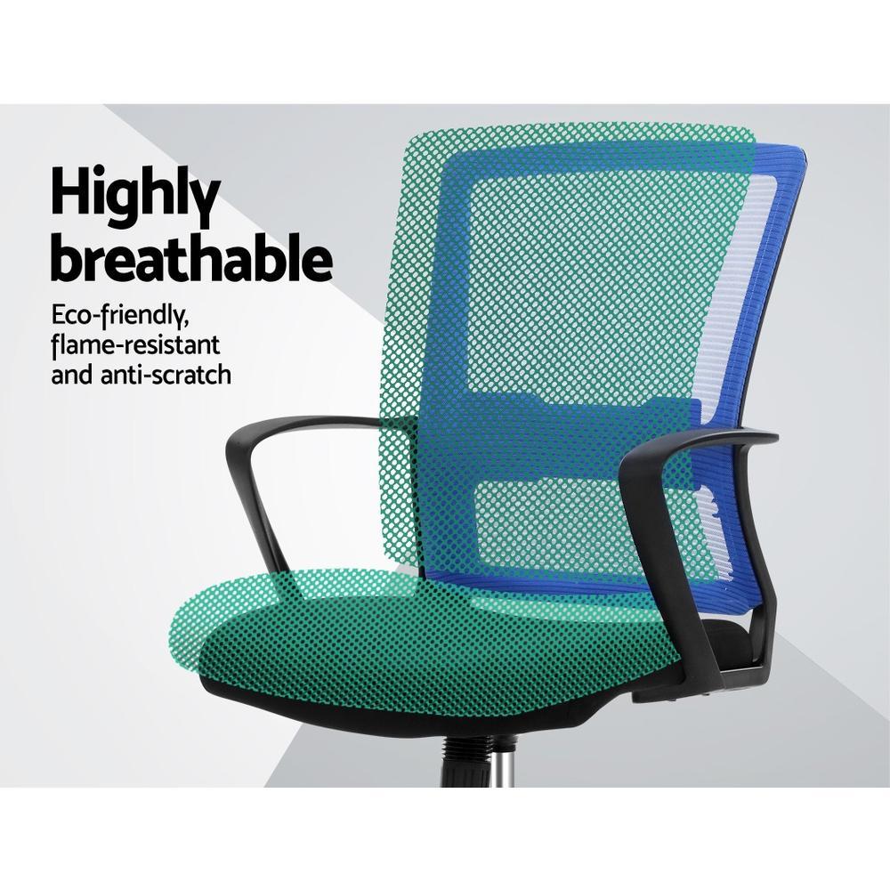 Artiss Office Chair Veer Drafting Mesh Chairs Black